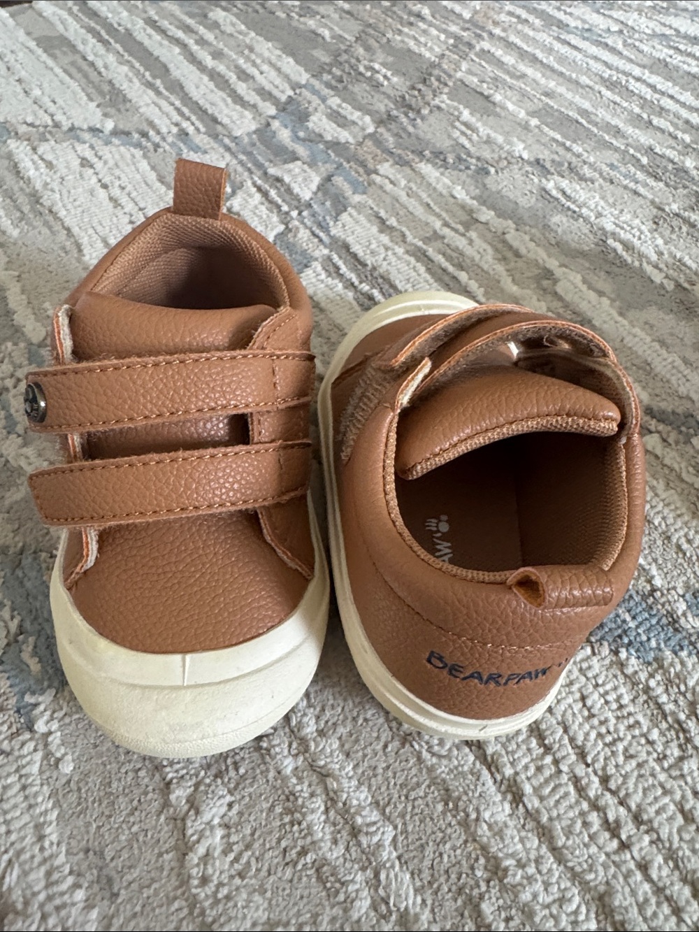 BearPaw Toddler Hook-and-Loop Sneakers in Tan Brown